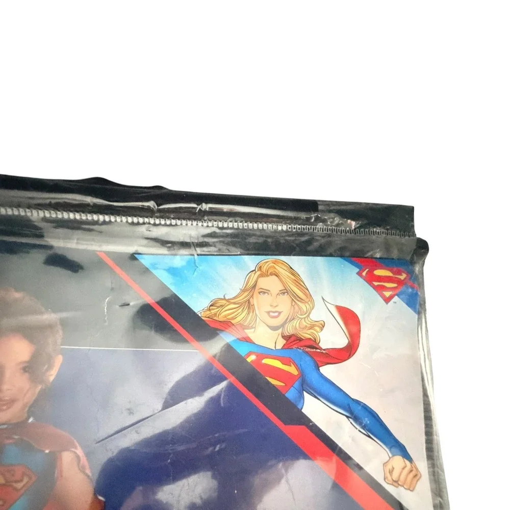 Rubies Supergirl Costume Kids Size Small 4-6 Blue Red Tutu Dress Cape Gauntlets